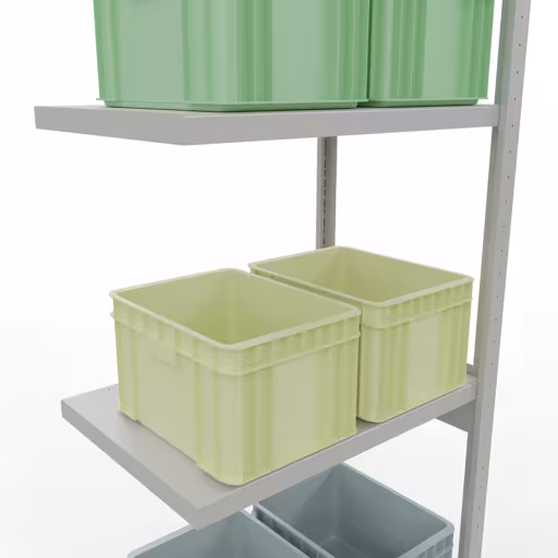 Produktbild Nr 13 des Artikels Anbauregal, Fachbodenregal Stecksystem MULTIplus250, 3000 x 750 x 500 mm (HxBxT), 7 Fachböden, Längenriegel, RAL 7035 lichtgrau Abbildung Nr 13 des Artikels Anbauregal, Fachbodenregal Stecksystem MULTIplus250, 3000 x 750 x 500 mm (HxBxT), 7 Fachböden, Längenriegel, RAL 7035 lichtgrau aus der Produktgruppe Stecksystem von der Marke Schulte Lagertechnik