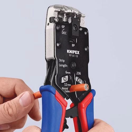Crimpzange für Westernstecker Länge 200 mm KNIPEX