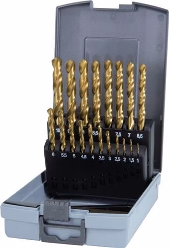 Spiralbohrersatz DIN 338 TypN Ø 1-10x0,5mm HSS TiN 19-teilig Kunststoff-Kassette RUKO von der Marke Ruko Spiralbohrer-Satz DIN 338 Typ N HSS TiN RUKO aus der Kategorie Spiralbohrer mit der Teilenummer 4000600883