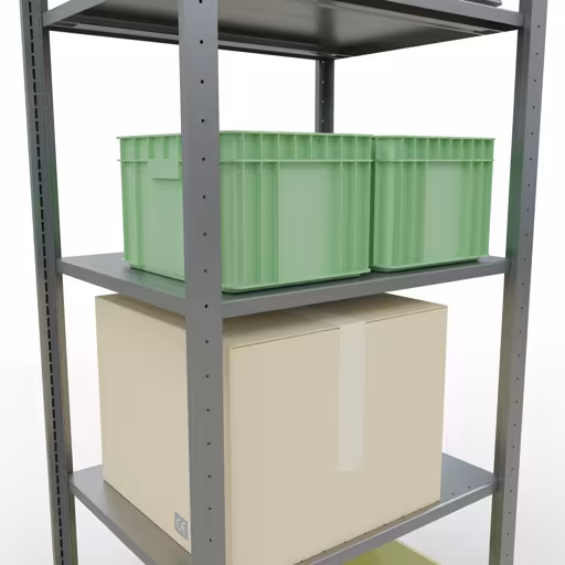 Grundregal, Fachbodenregal Stecksystem MULTIplus150, 2000 x 750 x 600 mm (HxBxT), 5 Fachböden, Längenriegel, verzinkt aus der Kategorie Grundregal mit der GTIN 4004514254610 Grundregal, Fachbodenregal Stecksystem MULTIplus150, 2000 x 750 x 600 mm (HxBxT), 5 Fachböden, Längenriegel, verzinkt von der Marke Schulte Lagertechnik aus der Produktreihe Stecksystem