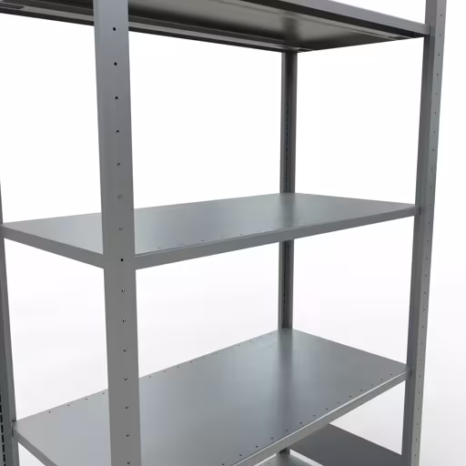 Zusatzbild des Artikels Grundregal, Fachbodenregal Stecksystem MULTIplus150, 2000 x 1000 x 500 mm (HxBxT), 5 Fachböden, Längenriegel, verzinkt aus Grundregal