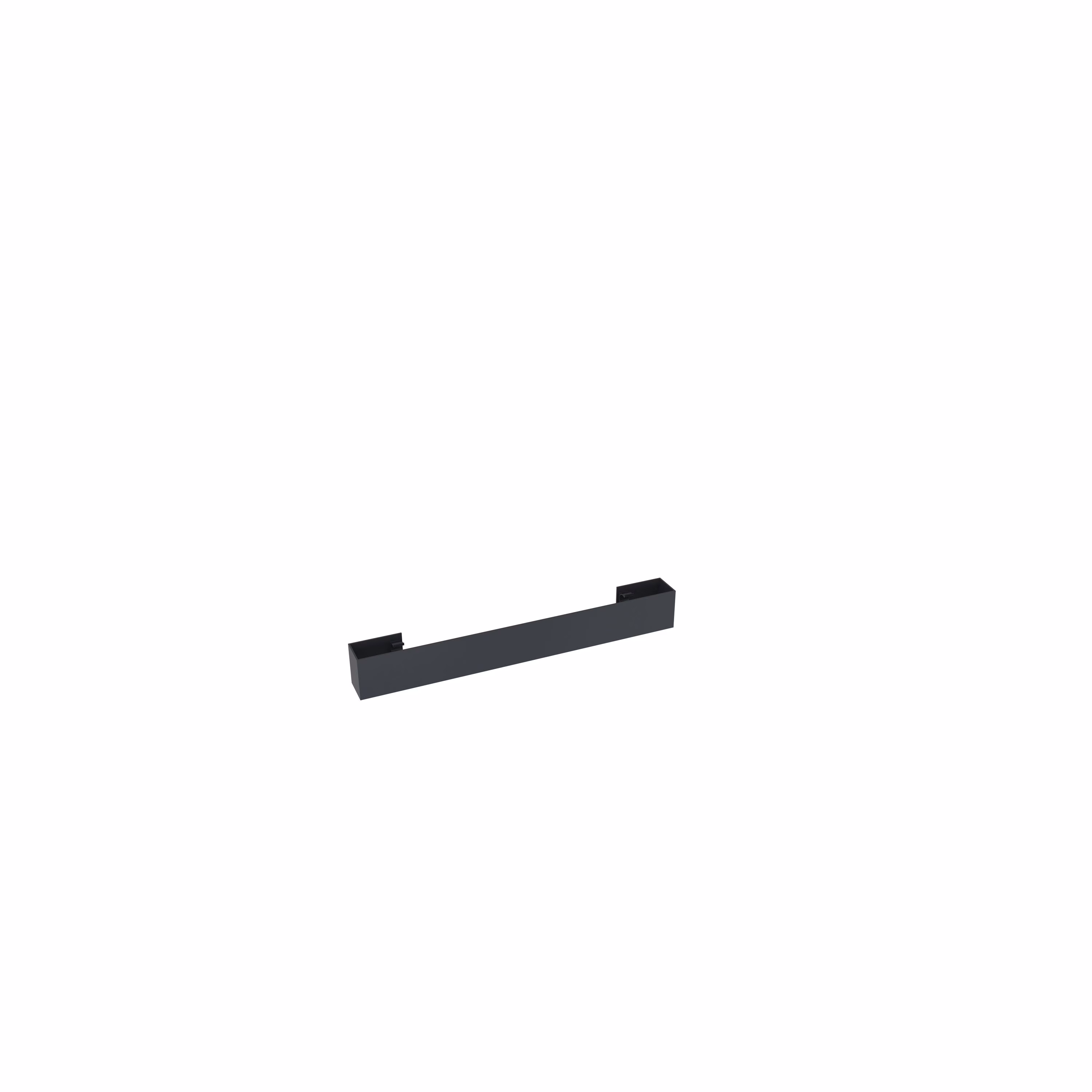 Ohne Text 2208519 MERT Handtuchhalter ECKIG 500mm, Verkehrsweiss RAL 9016, glatt glänzend