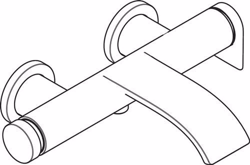 Technische Zeichnung 3981383 Hansgrohe Einhebel-Wannenmischer VIVENIS Aufputz chrom