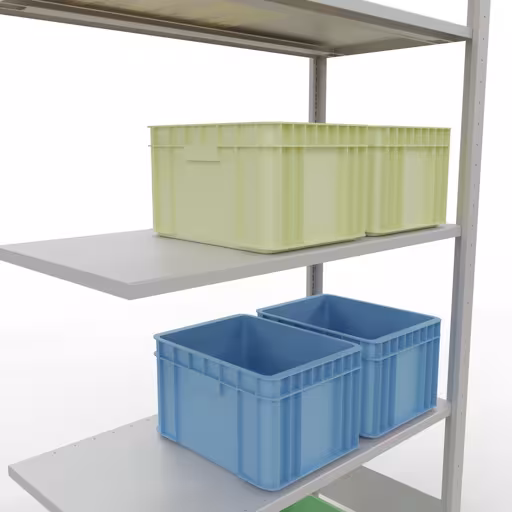 Anbauregal, Fachbodenregal Stecksystem MULTIplus150, 2000 x 1000 x 500 mm (HxBxT), 5 Fachböden, Längenriegel, RAL 7035 lichtgrau mit der GTIN 4004514293107 Anbauregal, Fachbodenregal Stecksystem MULTIplus150, 2000 x 1000 x 500 mm (HxBxT), 5 Fachböden, Längenriegel, RAL 7035 lichtgrau von Schulte Lagertechnik mit der Artikelnr. 32655-LR