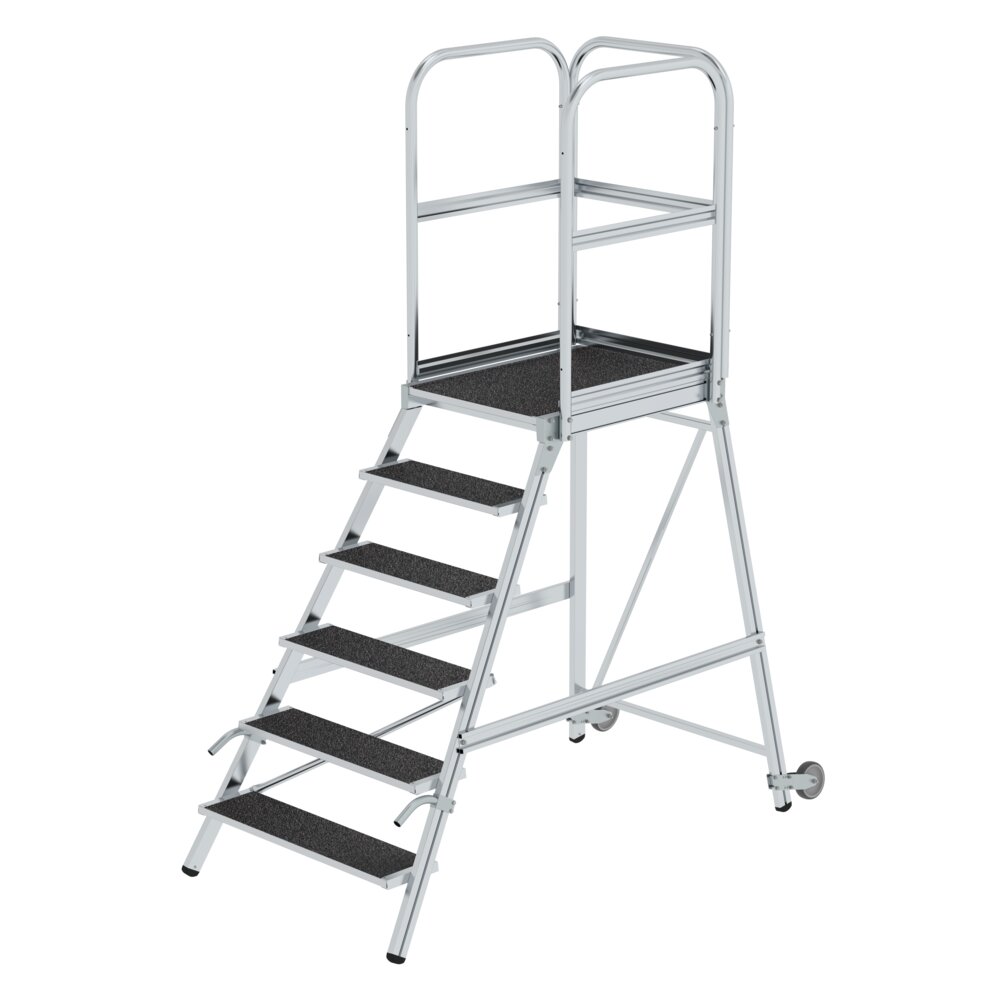 Munk Podesttreppe einseitig begehbar mit Rollen& Griffen Korrundbesch. R13 aus der Kategorie Podesttreppen mit der Artikelnr. 055106