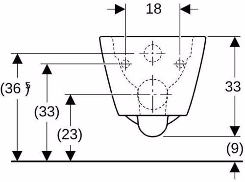 Geberit Smyle Wand-WC, eckig, Tiefspüler geschlossene Form, Rimfree, weiß