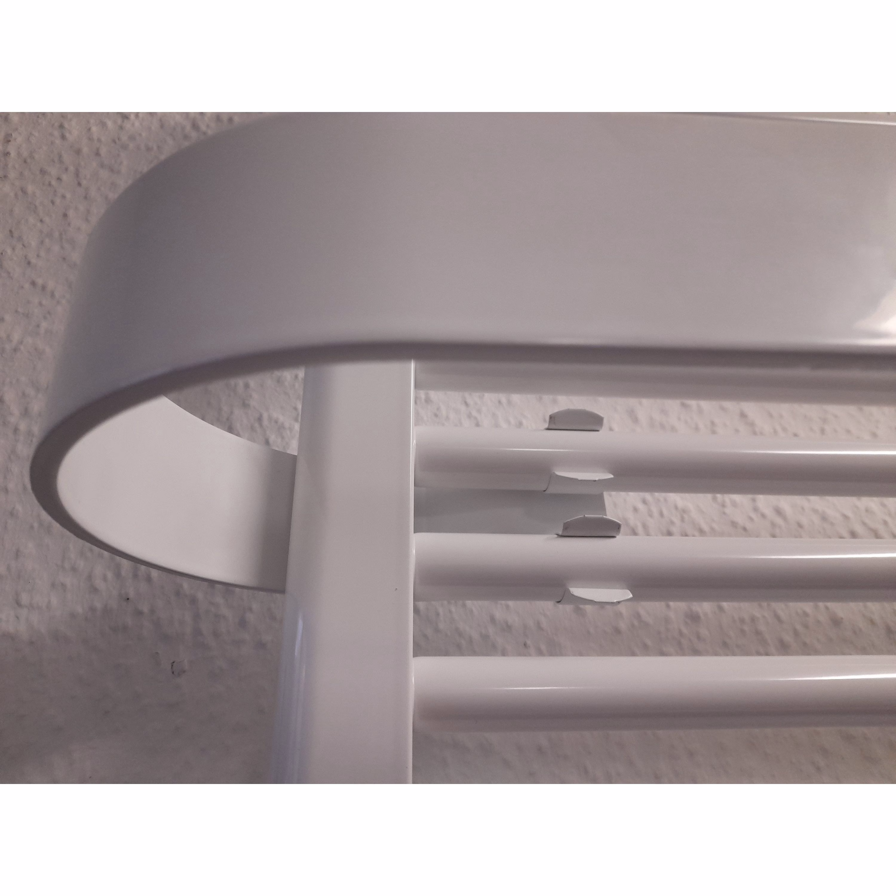 Ohne Text 2208576 MERT Handtuchhalter ELLIPSE 400mm, Verkehrsweiss RAL 9016, glatt glänzend