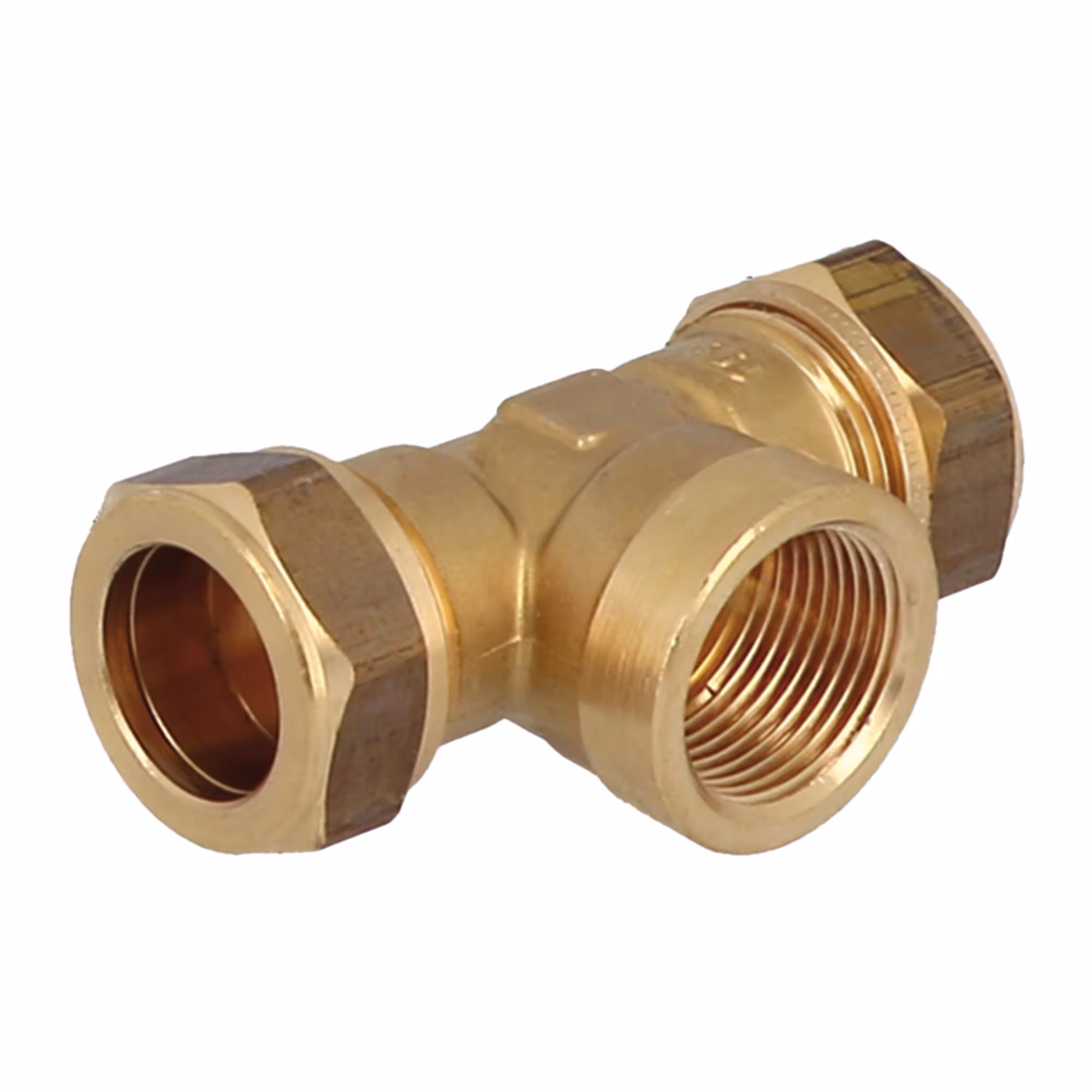 kupfer-Kupfer-Klemmring-T-Stück IG 22 x 3/4 Zoll x 22 mm von der Marke General Fittings T-Stücke mit Innengewinde Typ Anschluss: 22x3/4 Zoll x 22 mm aus der Kategorie Messing Klemmringverschraubung mit der Artikelnr. 1N0012H220522A