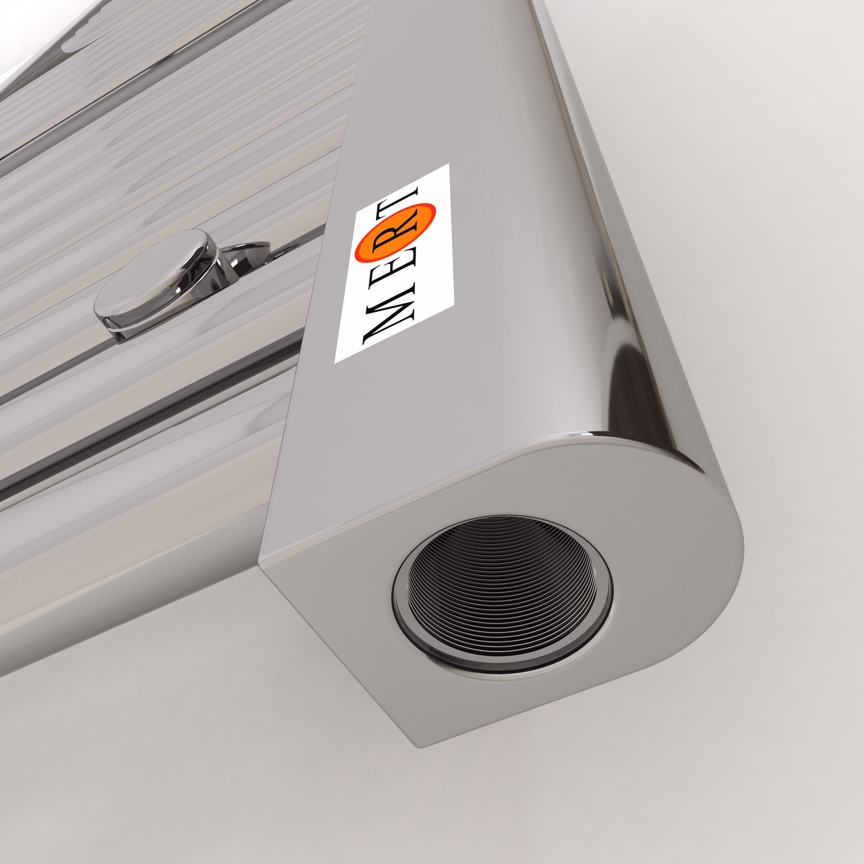 MERT Austausch Badheizkörper S, Chrom gerade, 400x1600mm, Standard re/li Anschluss