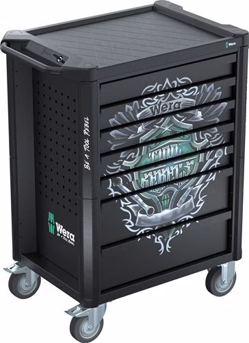 Werkplaatswagen 9700 Tool Rebel B785xD709xH1020mm 1000 kg 7 laden 78-delige WERA uit de categorie werkplaatswagens met artikelnummer 4000872200