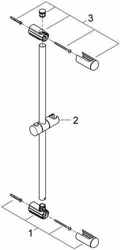 GROHE Brausestange Euphoria 27499 600 mm chrom
