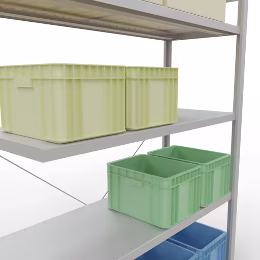 Produktbild Nr 14 des Artikels Stecksystem Anbauregal 2000x1300x500 mm, Typ 250 kg, lichtgrau Abbildung Nr 14 des Artikels Stecksystem Anbauregal 2000x1300x500 mm, Typ 250 kg, lichtgrau aus der Produktgruppe Stecksystem von der Marke Schulte Lagertechnik