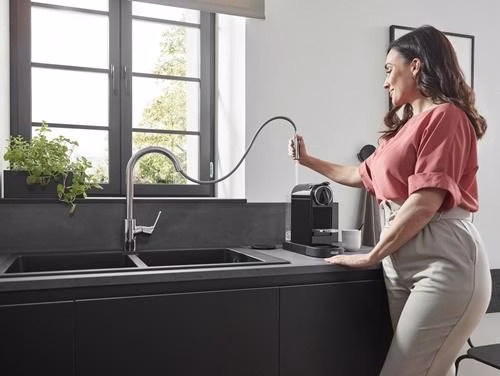 Detailbild 3984743 Hansgrohe Einhebel-Küchenmischer 240 FOCUS DN 15, mit Ausziehbrause chrom