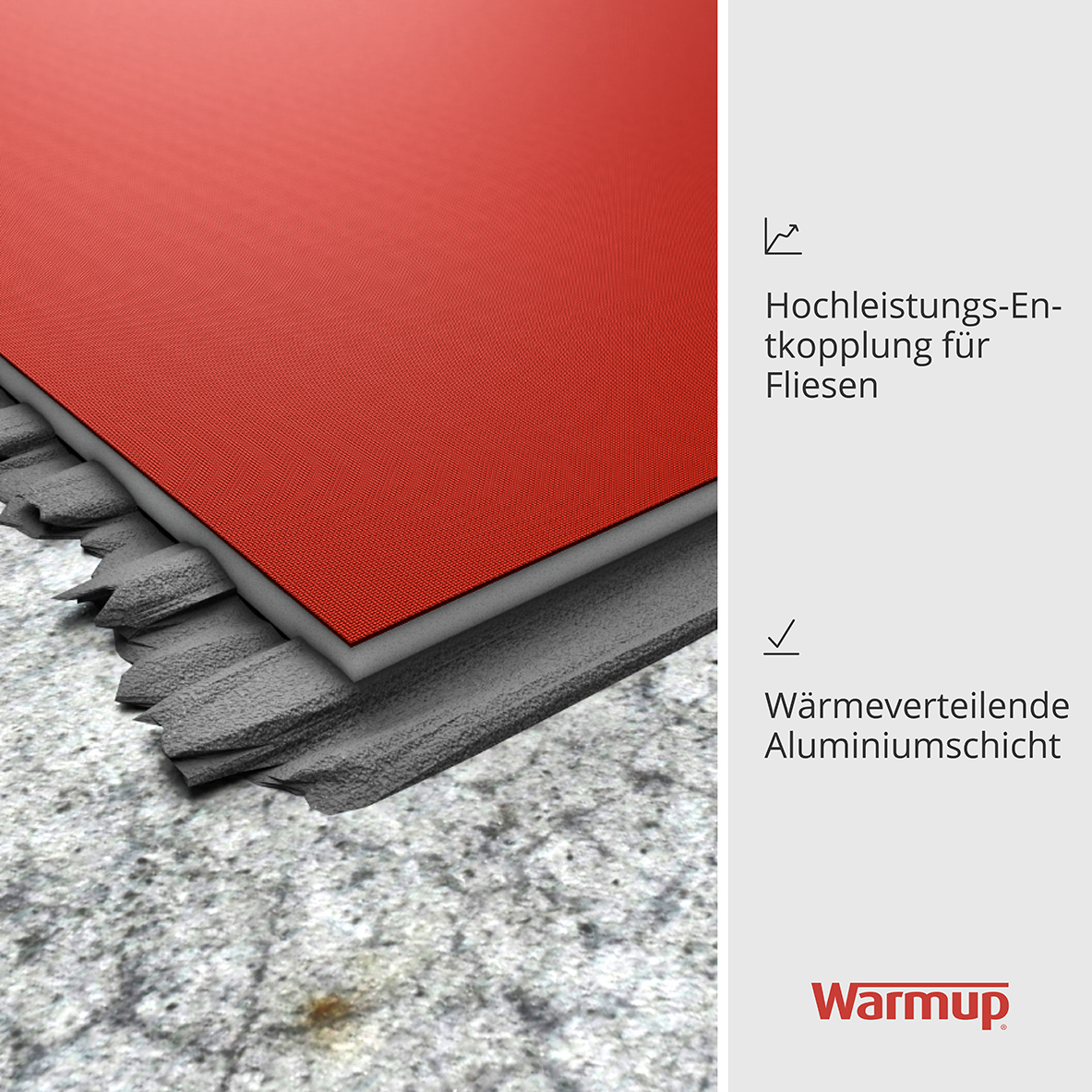 Ohne Text 2179173 Warmup Ultralight, Spezielle Isolierplatte zur Verwendung mit Fußbodenheizung