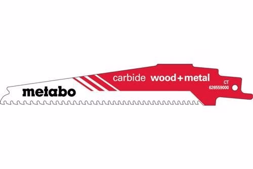 Säbelsägeblatt carbide wood + metal 3–4 mm / 6–8 Teeth per Inch (TPI) hartmetallbestückt Stück / Karte METABO aus der Kategorie Säbelsägeblatt mit der Teilenummer 8000603293