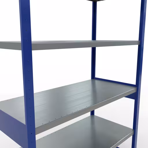 Grundregal, Fachbodenregal Stecksystem MULTIplus250, 2500 x 1300 x 600 mm (HxBxT), 6 Fachböden, Längenriegel, RAL 5010 enzianblau/verzinkt aus der Kategorie Grundregal mit der GTIN 4004514283573 Grundregal, Fachbodenregal Stecksystem MULTIplus250, 2500 x 1300 x 600 mm (HxBxT), 6 Fachböden, Längenriegel, RAL 5010 enzianblau/verzinkt von der Marke Schulte Lagertechnik aus der Produktreihe Stecksystem