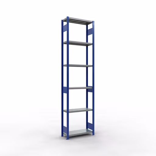 Grundregal, Fachbodenregal Stecksystem MULTIplus250, 3000 x 750 x 300 mm (HxBxT), 7 Fachböden, Längenriegel, RAL 5010 enzianblau/verzinkt/verzinkt von der Marke Schulte Lagertechnik Grundregal, Fachbodenregal Stecksystem MULTIplus250, 3000 x 750 x 300 mm (HxBxT), 7 Fachböden, Längenriegel, RAL 5010 enzianblau/verzinkt/verzinkt aus der Kategorie Grundregal mit der Artikelnummer 12932-75-LR-B