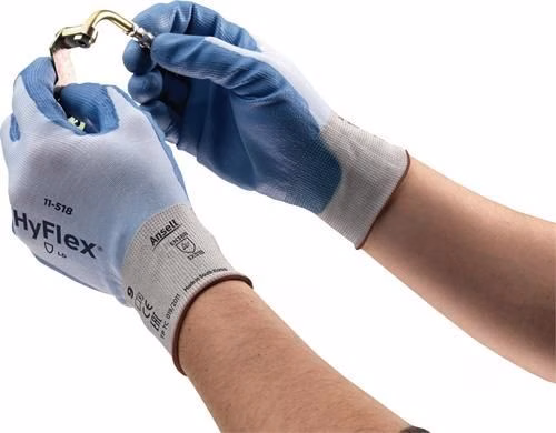Detailbild 4010231 Schnittschutzhandschuhe HyFlex® 11-518 Größe 9 blau EN 388 Persönliche Schutzausrüstung II 12 Paar ANSELL