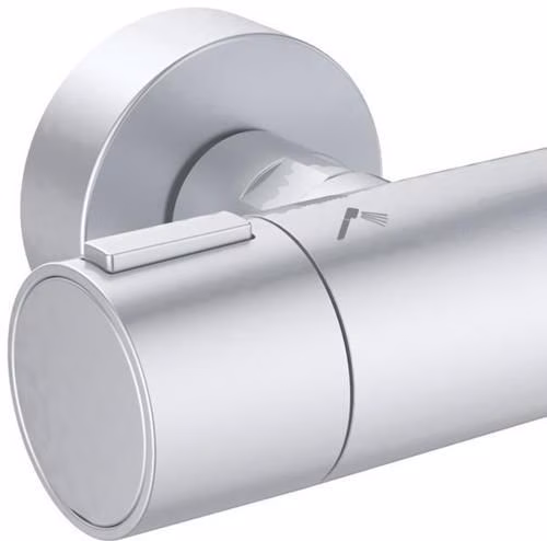 Ideal Standard Duschsystem CerathermAlu+ mit Brausethermostat, 2 Ablagen, 2-funktioniger Handbrause und 2-funktioniger Kopfbrause Silver