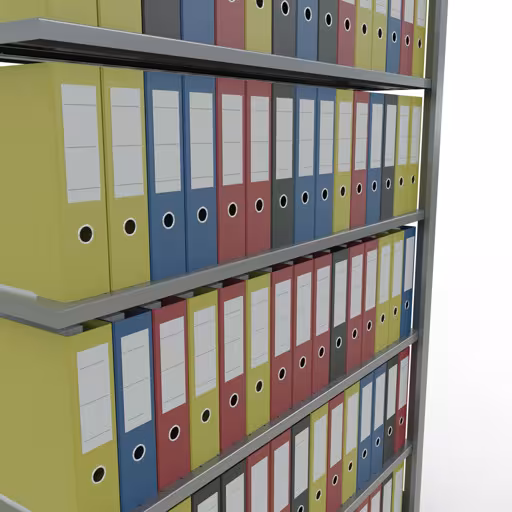 Abbildung Nr 12 des Artikels Anbauregal, Büro-Fachbodenregal Stecksystem MULTIplus85, 2300 x 1300 x 300 mm (HxBxT), 7 Fachböden, Kreuzstrebe, verzinkt, ohne Anschlagleiste aus der Produktgruppe Büroregale von der Marke Schulte Lagertechnik