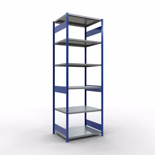 Grundregal, Fachbodenregal Stecksystem MULTIplus250, 3000 x 1000 x 800 mm (HxBxT), 7 Fachböden, Längenriegel, RAL 5010 enzianblau/verzinkt von der Marke Schulte Lagertechnik Grundregal, Fachbodenregal Stecksystem MULTIplus250, 3000 x 1000 x 800 mm (HxBxT), 7 Fachböden, Längenriegel, RAL 5010 enzianblau/verzinkt aus der Kategorie Grundregal mit der Artikelnummer 12982-LR-B