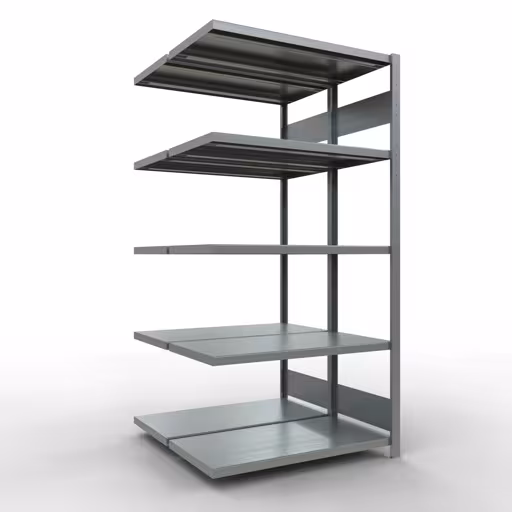 Anbauregal, Doppelregal, Fachbodenregal Stecksystem MULTIplus250, 2000 x 1000 x (2x500) mm (HxBxT), 2x5 Fachböden, Längenriegel, verzinkt von der Marke Schulte Lagertechnik Anbauregal, Doppelregal, Fachbodenregal Stecksystem MULTIplus250, 2000 x 1000 x (2x500) mm (HxBxT), 2x5 Fachböden, Längenriegel, verzinkt aus der Kategorie Doppelregale mit der Artikelnummer 17955