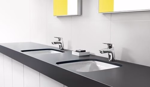 Hansgrohe Einhebel-Waschtischmischer LOGIS 70 Nennweite 15 mit Zugstangen-Ablaufgarnitur G 1 1/4 Zoll chrom