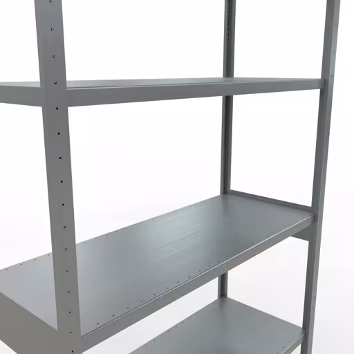 Abbildung Nr 9 des Artikels Grundregal, Fachbodenregal Stecksystem MULTIplus250, 3000 x 1300 x 500 mm (HxBxT), 7 Fachböden, Längenriegel, verzinkt aus der Produktgruppe Stecksystem von der Marke Schulte Lagertechnik