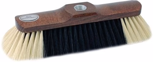 Balai ménager, mélange de crin de cheval, longueur 280 mm, laqué marron avec fil, de la catégorie des balais industriels et de voirie, référence 9000470370