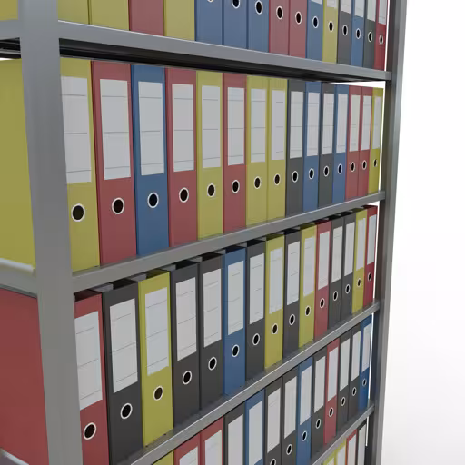 Abbildung Nr 13 des Artikels Grundregal, Büro-Fachbodenregal Stecksystem MULTIplus85, 2300 x 1300 x 300 mm (HxBxT), 7 Fachböden, Kreuzstrebe, verzinkt, mit Anschlagleiste aus der Produktgruppe Büroregale von der Marke Schulte Lagertechnik