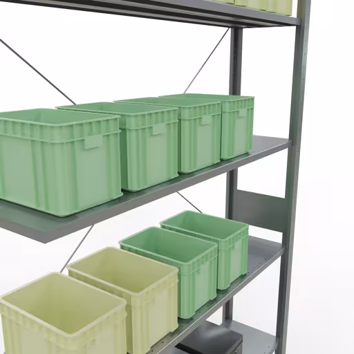 Stecksystem Anbauregal 3000x1300x300 mm, Typ 150 kg, verzinkt mit der GTIN 4004514217776 Stecksystem Anbauregal 3000x1300x300 mm, Typ 150 kg, verzinkt von Schulte Lagertechnik mit der Artikelnr. 12737-130