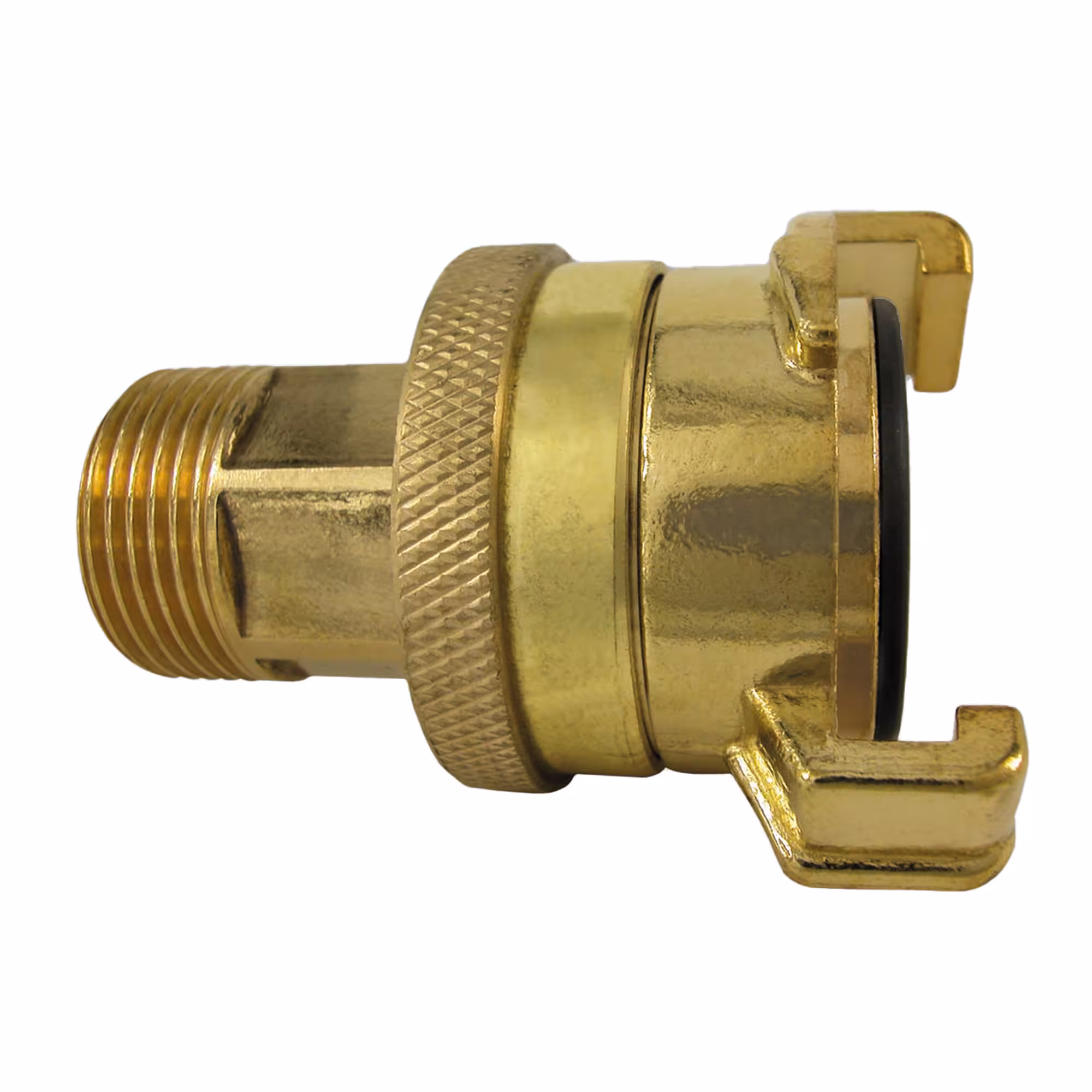 Attacco rapido GK MS con controdado 1'', con filettatura esterna della Puteus Attacco rapido GK MS con controdado con filettatura esterna, attacco rapido in ottone GK, articolo n. 33407