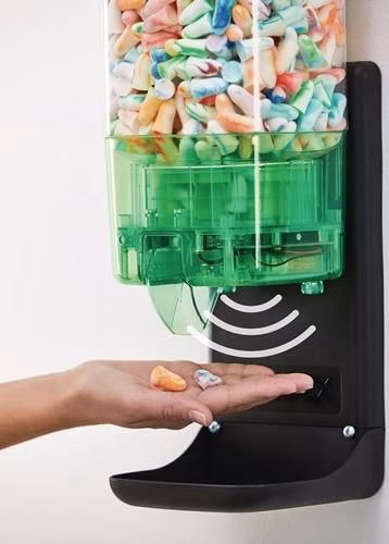 Gehörschutzspender PlugStation TouchFree mit Füllung Spark Plugs (500 Paar) MOLDEX