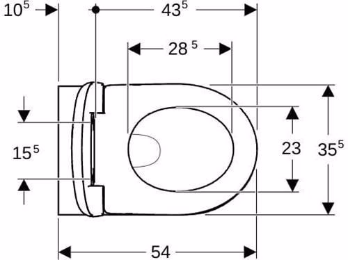 Geberit Renova Set Wand-WC mit WC-Sitz Tiefspüler, weiß
