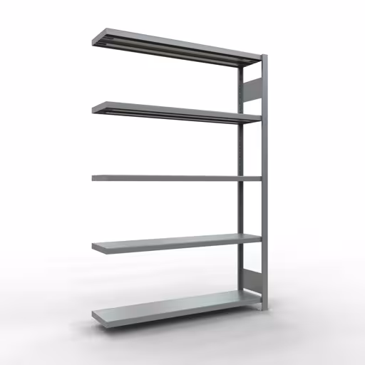 Anbauregal, Fachbodenregal Stecksystem MULTIplus250, 2000 x 1300 x 300 mm (HxBxT), 5 Fachböden, Längenriegel, verzinkt von der Marke Schulte Lagertechnik Anbauregal, Fachbodenregal Stecksystem MULTIplus250, 2000 x 1300 x 300 mm (HxBxT), 5 Fachböden, Längenriegel, verzinkt aus der Kategorie Anbauregal mit der Artikelnummer 12935-130-LR