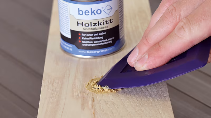Holzkitt Knetholzmasse 110 g, buche-dunkel Person, Holz