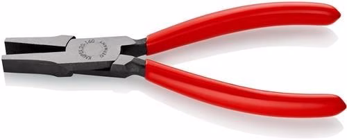 Platte punttang totale lengte 160 mm kop gepolijst zwart geatramenteerd kunststof coating KNIPEX
