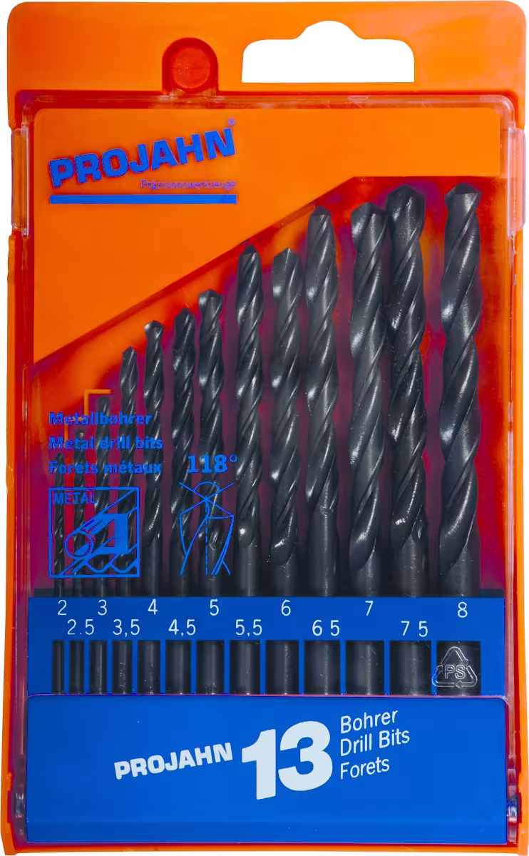 Kunststoffkassette HSS 13tlg 2-8/0,5 mm von der Marke PROJAHN Kunststoffkassette HSS 13tlg 2-8/0,5 mm aus der Kategorie Bohrer mit der Artikelnummer 67005