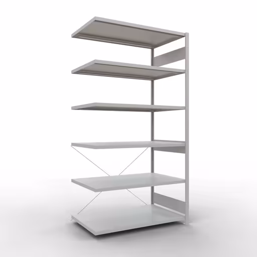 Abbildung Nr 13 des Artikels Stecksystem Anbauregal 2500x1300x800 mm, Typ 250 kg, lichtgrau aus der Produktgruppe Stecksystem von der Marke Schulte Lagertechnik