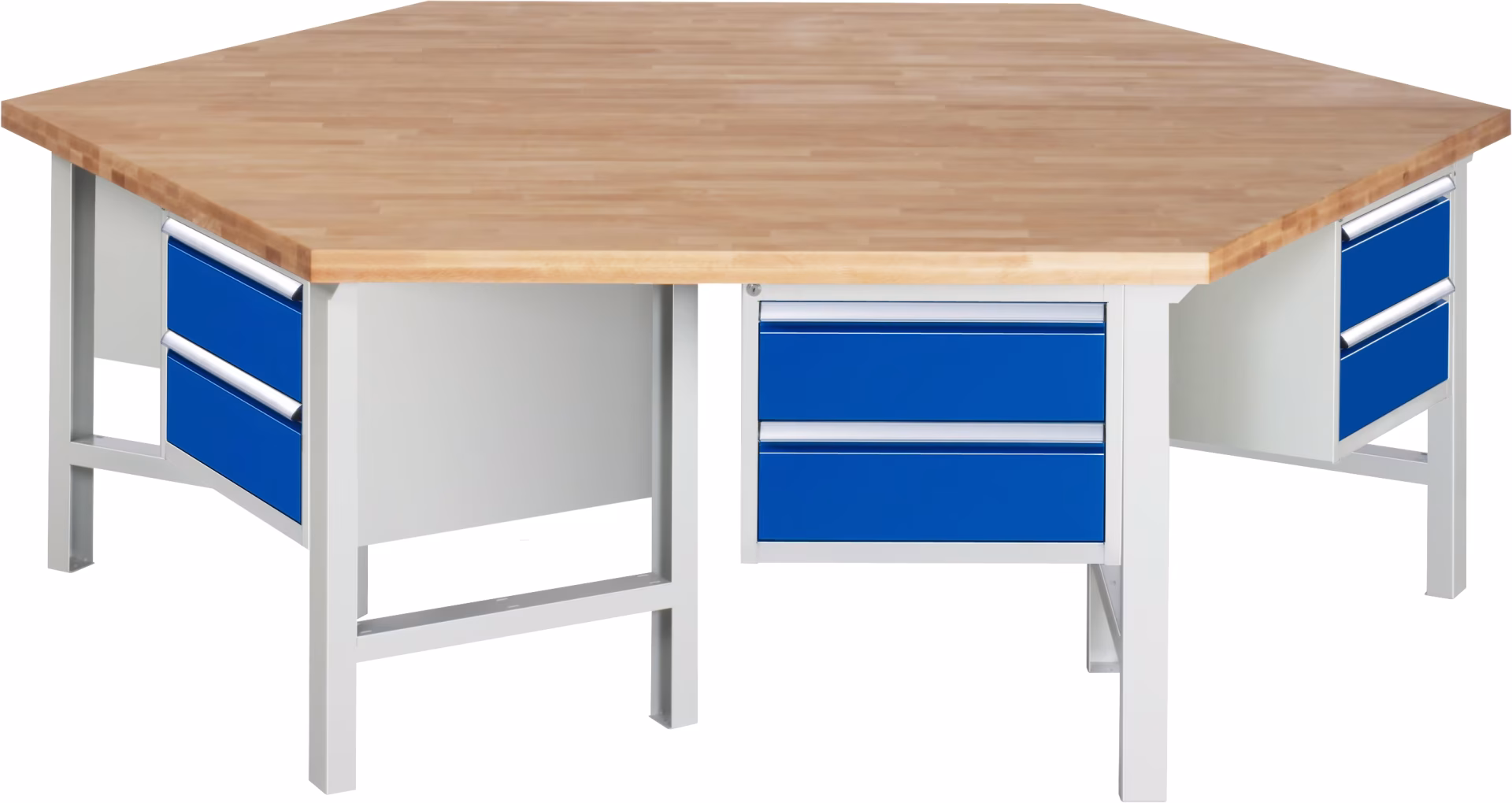 Gruppenwerkbank 425, B2700xT2340xH790-1140mm, 6x2Schubladen-Teilauszug aus der Kategorie Werkbänke mit der Artikelnr. 03-425-135B4H.11