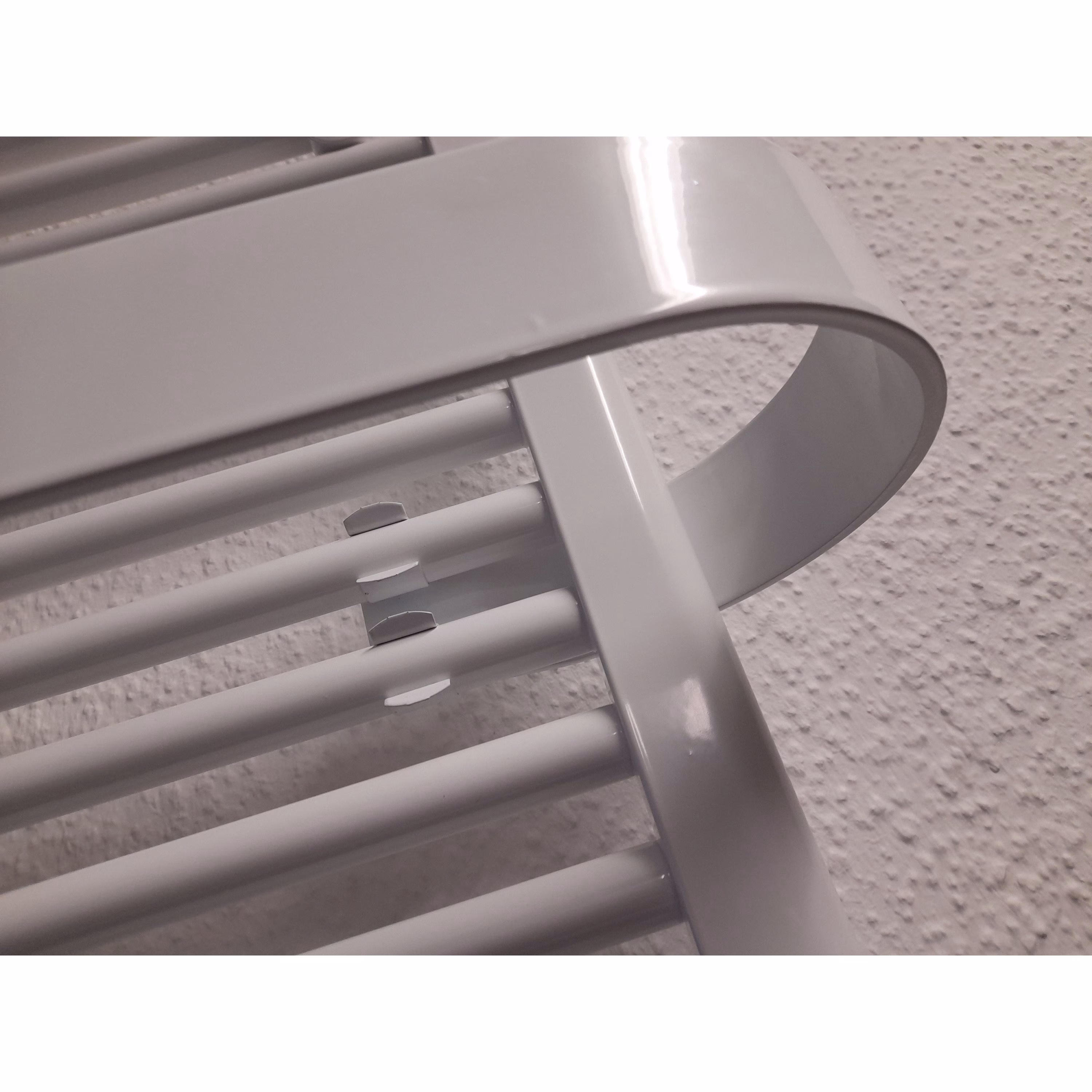 Ohne Text 2208577 MERT Handtuchhalter ELLIPSE 400mm, Verkehrsweiss RAL 9016, glatt glänzend