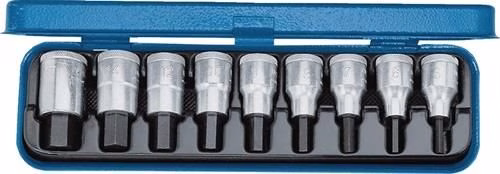 GEDORE IN 19 PM 9-delige dopsleutelset, 1/2 inch (5-17 mm) voor inbusbouten, uit de categorie 1/2" dopsleutelassortiment, artikelnummer 4000820522