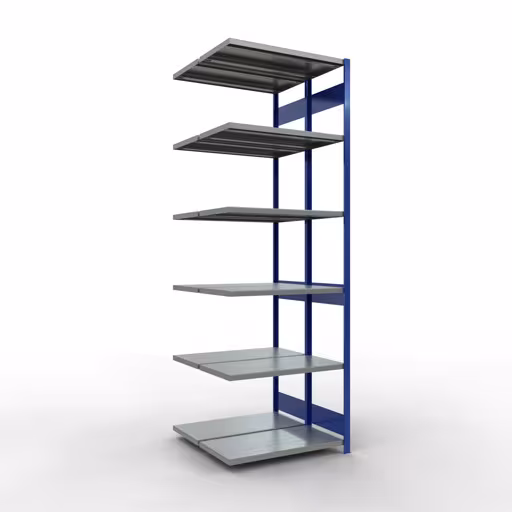 Anbauregal, Doppelregal, Fachbodenregal Stecksystem MULTIplus250, 3000 x 1000 x (2x500) mm (HxBxT), 2x7 Fachböden, Längenriegel, RAL 5010 enzianblau von der Marke Schulte Lagertechnik Anbauregal, Doppelregal, Fachbodenregal Stecksystem MULTIplus250, 3000 x 1000 x (2x500) mm (HxBxT), 2x7 Fachböden, Längenriegel, RAL 5010 enzianblau aus der Kategorie Doppelregale mit der Artikelnummer 33257-B