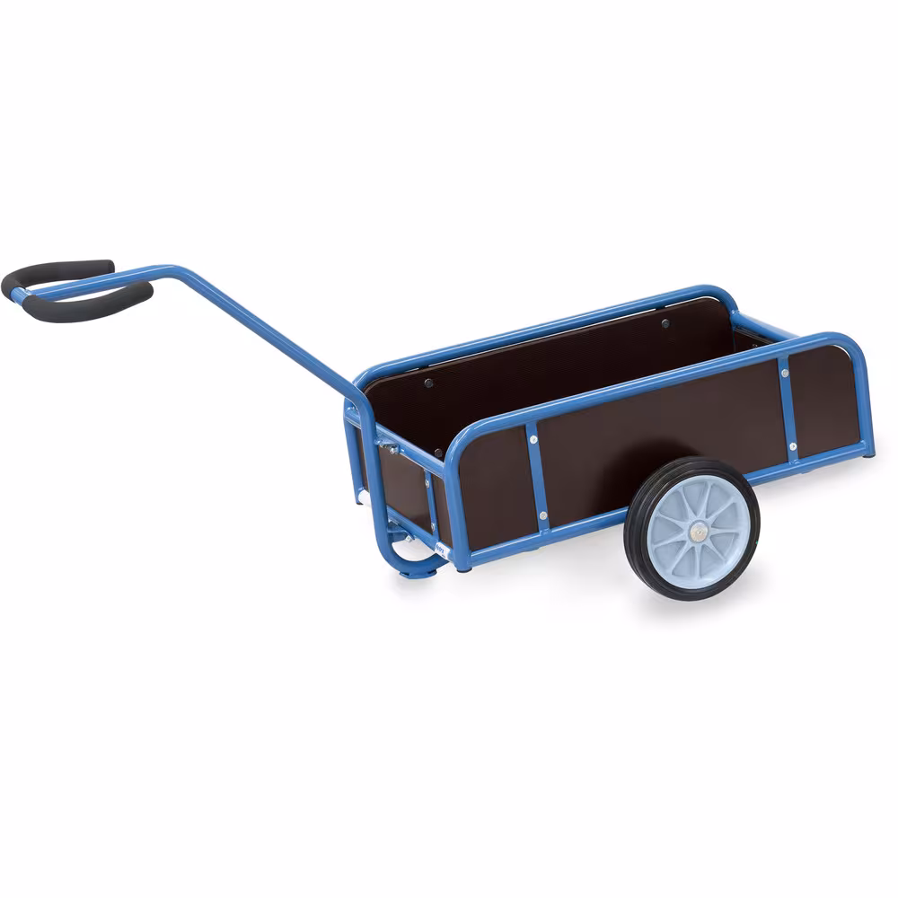 Handwagen schwer Wände aus Stahlrohr geschweißt, pulverbeschichtet, brillantblau RAL 5007 Typ Bereifung: Vollgummi aus der Kategorie Handwagen/Pritschenwagen mit der Artikelnr. 4108V