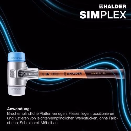 Detailbild 4045940 Schonhammer SIMPLEX Länge 295mm Kopf-Durchmesser 30mm weich/mittelhart Holz HALDER