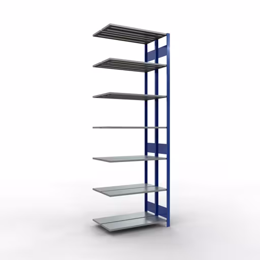 Anbauregal, Doppelregal, Fachbodenregal Stecksystem MULTIplus150, 3000 x 1000 x (2x300) mm (HxBxT), 2x7 Fachböden, Längenriegel, RAL 5010 enzianblau von der Marke Schulte Lagertechnik Anbauregal, Doppelregal, Fachbodenregal Stecksystem MULTIplus150, 3000 x 1000 x (2x300) mm (HxBxT), 2x7 Fachböden, Längenriegel, RAL 5010 enzianblau aus der Kategorie Doppelregale mit der Artikelnummer 33137-B