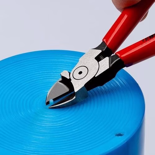 Detailbild 3997798 Seitenschneider für Kunststoffe Länge 140mm Kopf poliert gerade Kunststoff-Überzug KNIPEX