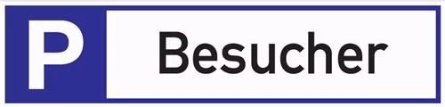 Parkplatzbeschilderung Parkplatz für Besucher L460xB110mm Alu weiß/blau/schwarz aus der Kategorie Beschilderung, Schilder und Hinweiszeichen mit der Teilenummer 3000277694