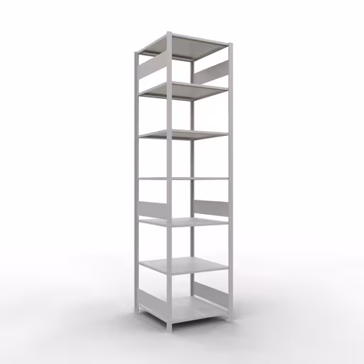 Grundregal, Fachbodenregal Stecksystem MULTIplus150, 3000 x 750 x 800 mm (HxBxT), 7 Fachböden, Längenriegel, RAL 7035 lichtgrau von der Marke Schulte Lagertechnik Grundregal, Fachbodenregal Stecksystem MULTIplus150, 3000 x 750 x 800 mm (HxBxT), 7 Fachböden, Längenriegel, RAL 7035 lichtgrau aus der Kategorie Grundregal mit der Artikelnummer 32682-75-LR