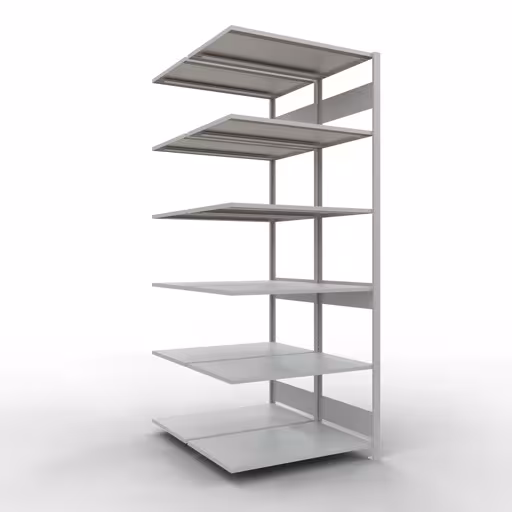 Anbauregal, Doppelregal, Fachbodenregal Stecksystem MULTIplus150, 2500 x 1000 x (2x600) mm (HxBxT), 2x6 Fachböden, Längenriegel, RAL 7035 lichtgrau von der Marke Schulte Lagertechnik Anbauregal, Doppelregal, Fachbodenregal Stecksystem MULTIplus150, 2500 x 1000 x (2x600) mm (HxBxT), 2x6 Fachböden, Längenriegel, RAL 7035 lichtgrau aus der Kategorie Doppelregale mit der Artikelnummer 33166